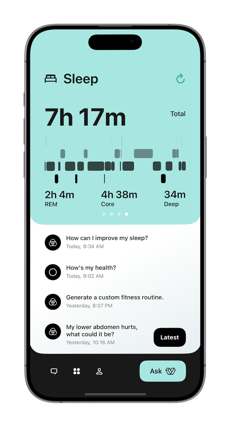 Wingale sleep health metrics dashboard